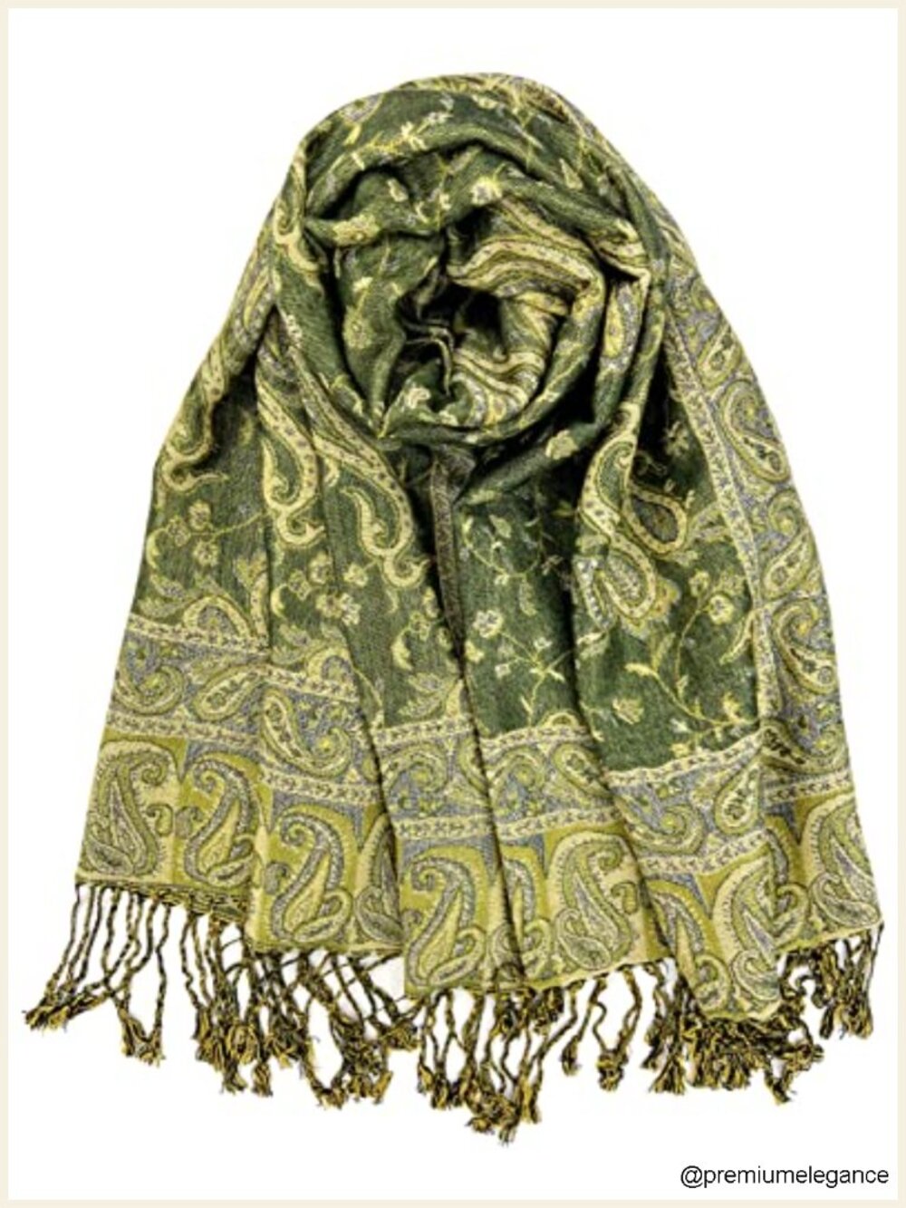 Womens Pashmina Shawl Wrap, Soft Cashmere Feel, Ethnic Paisley Fringe Scarf,